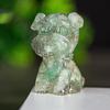 Resin Schnauzer Figurine With Natural Crystal Fill For Desk Decor And Gift Giving