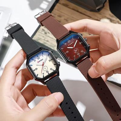 Neue Mode Damen Herren Viereckige Uhr Damen Quarz Armbanduhr Dropshipping Reloj De Mujer