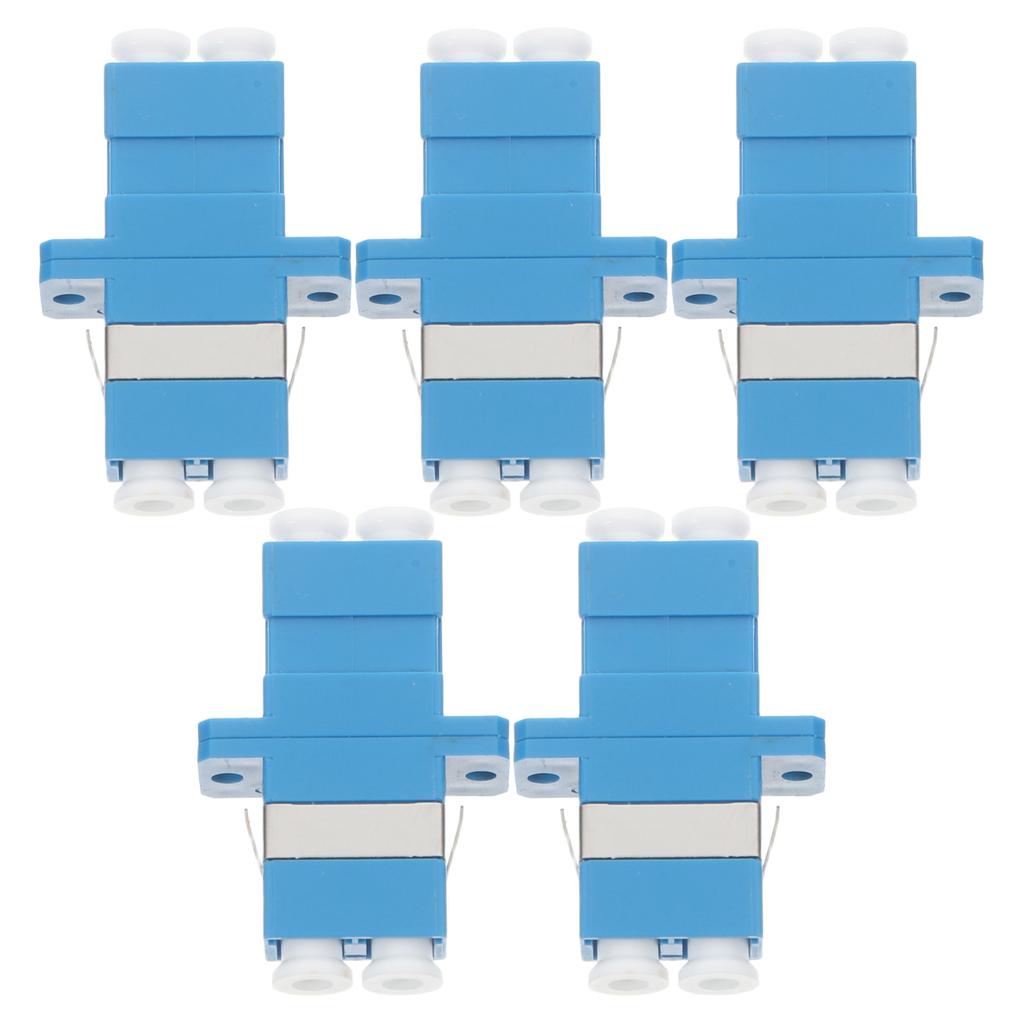 5Pcs Lc to Lc Split Fiber Adapter Flange Coupler for Networking Data Centers Telecom Optical Fiber Connectors High Stability Low