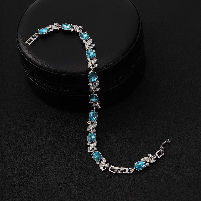 Supply Cross-shaped colored jewelry zircon colorful bracelet 11 colors optional women's bracelet