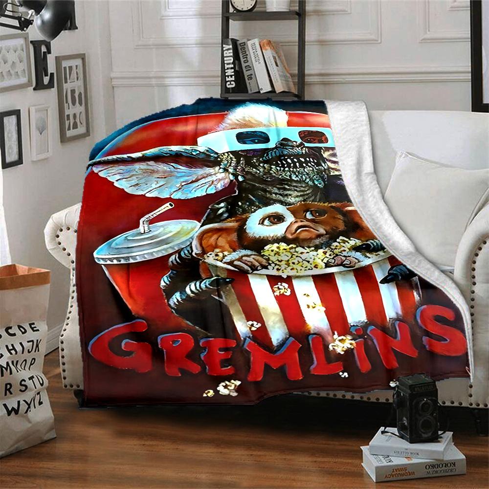 1 Stück Gremlins Decke Leichte Flanelldecke für Sofa, Bett, Reisen, Camping, Wohnzimmer, Büro, Couch, Stuhl und Bett