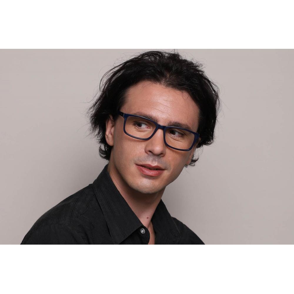 Full Rim Rectangle Blue Smartbuy Collection Chakaia A56c Fashion Unisex Eyeglasses