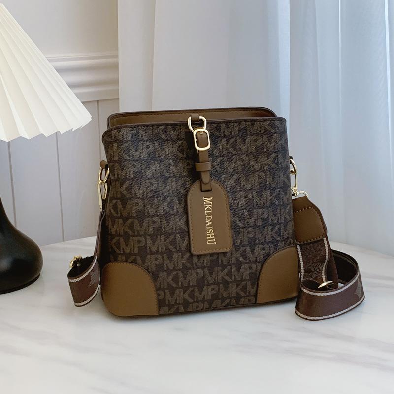 

Большая вместительная женская сумка через плечо из искусственной кожи, высококачественная женская сумка-ведро, модный подарок для женщин