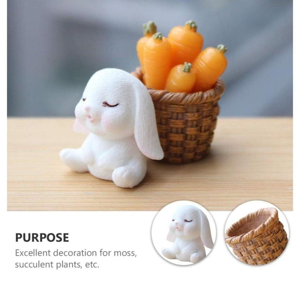 7 Stück Hasen Miniatur Dekoartikel Set für Einzigartiges Geschenk, Zuhause, Wohnzimmer, Büro, Restaurantdeko, Ausstellungsstück, Perfekte Valentinstagsdekoartikel