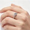 S925 Silver 1 Carat D Color Moissanite Six-Prong Engagement Ring for Women