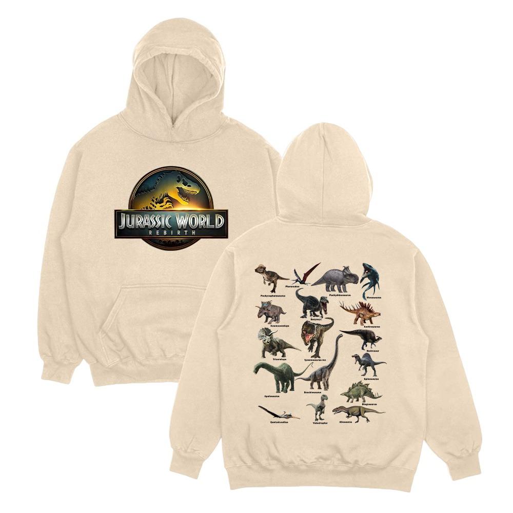 Men's Hoodies Jurassics World Rebirth Logo Dinosaurs Sweatshirt Unisex Women_Men Long Sleeve Fleece Pullovers Loose Streetwear