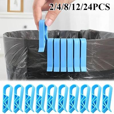 2-24pcs Waste Basket Can Fixation Clip Rubbish Bag Clips Practical Garbage Bag Anti-Slip Holder Clamp Snack Bag Sealing Tools