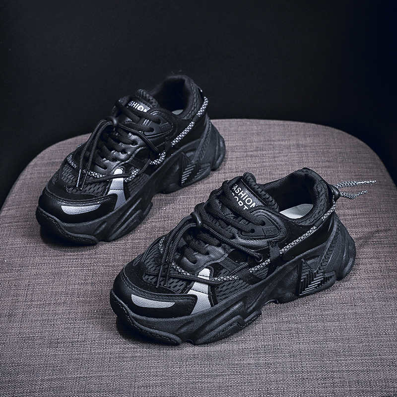 Fashion Thick-heeled With Lacing Women's Trnis Casual Purple Woman Sneakers Badminton Shoes Woman Sports Kawaiis Sports-leisure