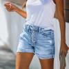 2021 Bestseller Elastische Zerrissene Damen-Denimshorts