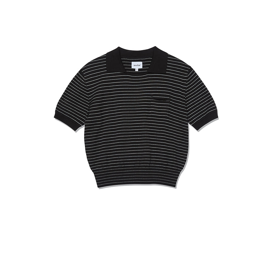 MARKM Women'S Striped Collar Knit (Miucc8054)