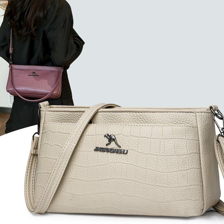 Geantă pătrată mică cu model crocodil, vară 2024, geantă de mesager casual, la modă nouă, geantă simplă de umăr pentru femei, geantă de comerț exterior pentru femei