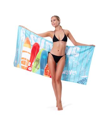 Toalla de playa absorbente de microfibra de secado rápido toalla de playa estampada toalla de playa estampada para nadar