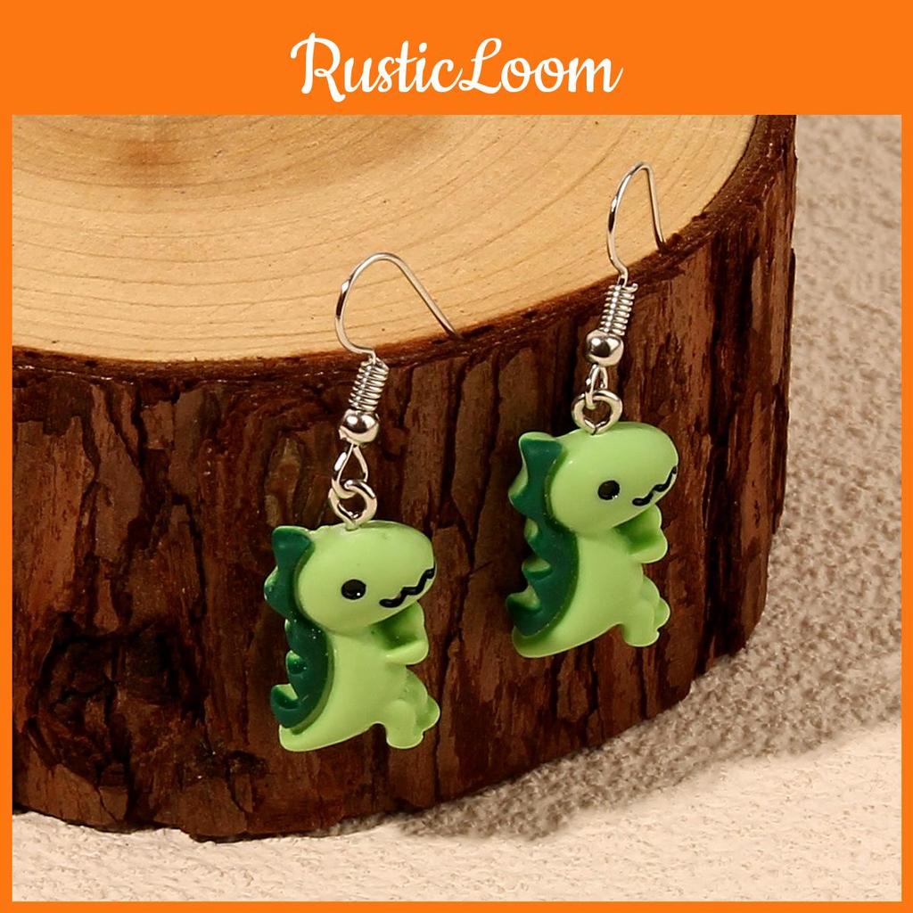 Small Dinosaur Animal Earrings With Handcrafted Soft Clay For Women Fashion Jewelry