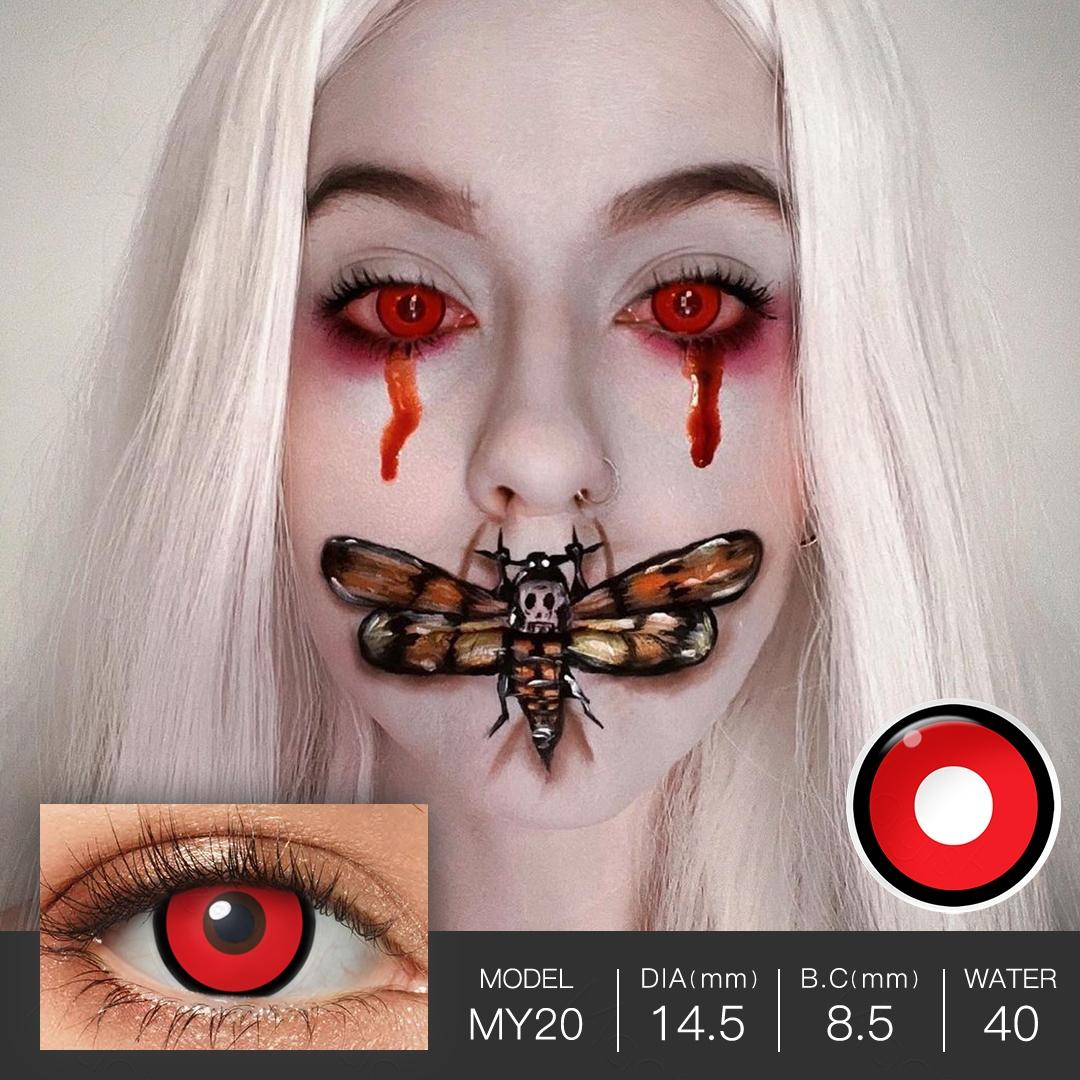 

Контактные линзы в стиле хеллоуин 14.5mm красный