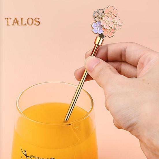 Linguriță pentru amestecare Floare Multifuncțională Anti-zgârieturi Frumos Mâner lung Desert Gustare Culocuță pentru copii Rechizite pentru restaurant