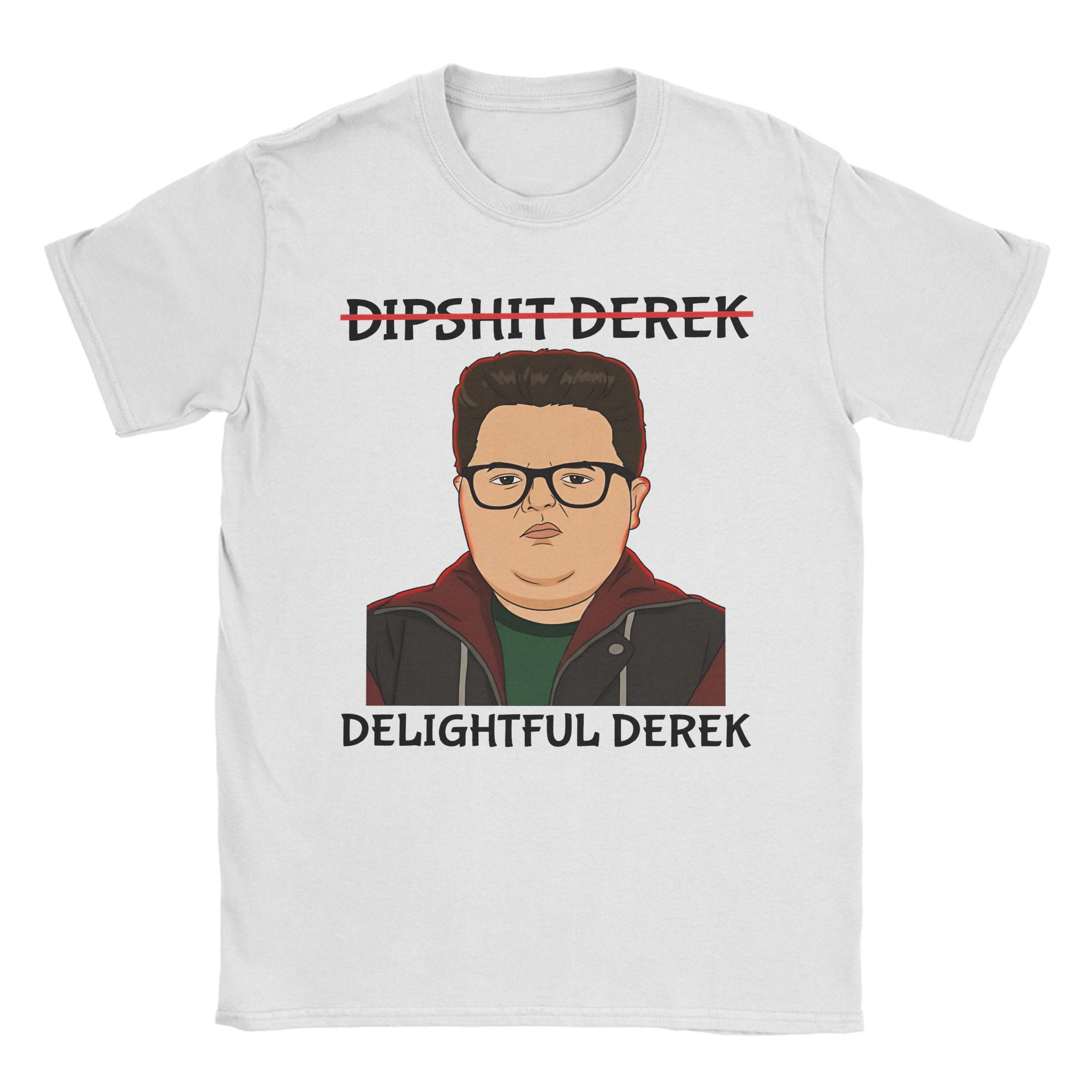 Funny Delightful Derek TShirt Unisexs 100Cotton Short Sleeve Round Neck Summer Clothing S