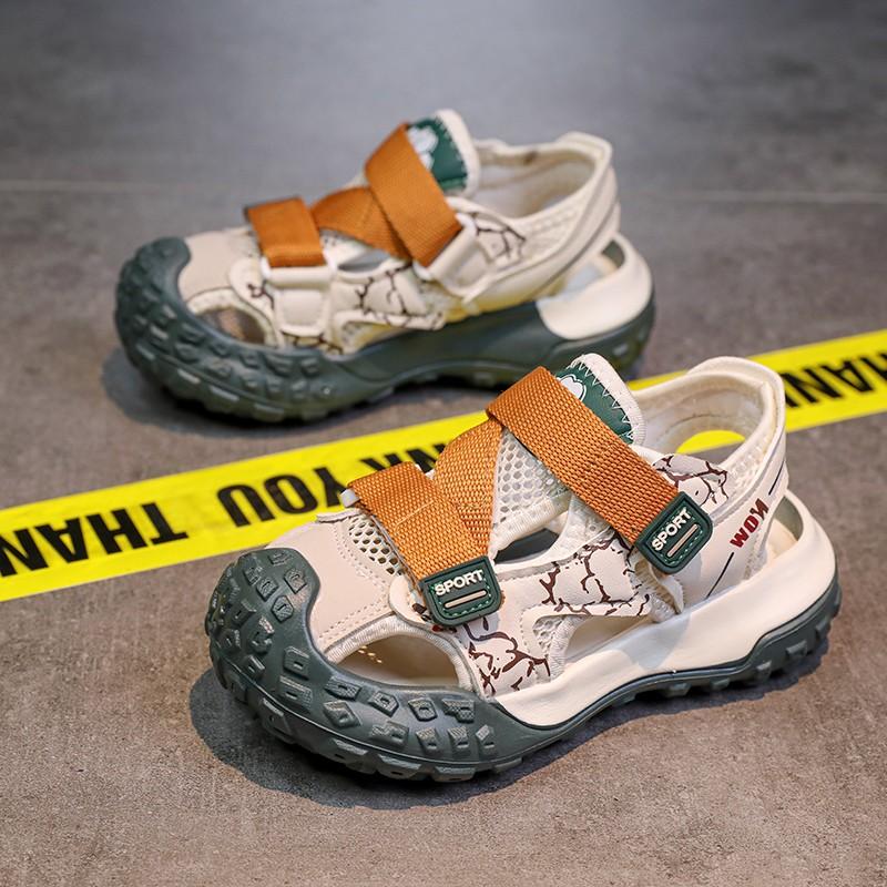 

Children s Sandals with Closed Toe, Hollow-out Mesh Surface, Soft-soled Anti-slip Sports Shoes 26