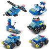 147 STÜCKE 6 IN 1 City Police Serie Automodell Kleine Partikel Bausteine Zusammenbauen Kinder Bausteine Puzzle Spielzeug Geschenk