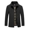 2026 Autumn/Winter Men's High-End Patchwork Goose Down Jacket - Warm Lapel Coat