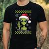 T-Shirt Herren Weihnachts Alien Motiv Baumwolle Größe XS bis 5XL