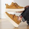 Autumn and winter solid color low-top board shoes, leather platform shoes, light casual shoes