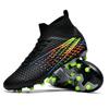 High-Top Football Shoes Ag Spikes Leather Foot Boys And Girls Children And Teenagers Students Competition Anti-Skid Training Sports Shoes