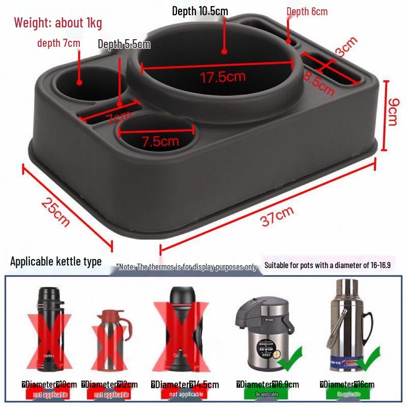 Vehicle-Mounted Kettle Holder: Anti-Tip Thermos Flask Warmer Bracket