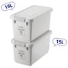 Hakuba Humidity-Proof Storage Case Dry Box AG+ 15L Silver Ion Antibacterial Stackable Warm Gray KMC-89AG15WG