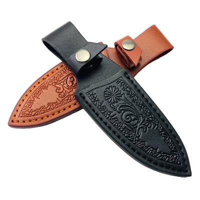 Practical Knife Roll Case Multifunctional Knife Scabbard for Folding Knife Smooth Leather Knife Holder for Neat Storage