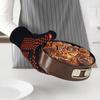 Guantes de barbacoa engrosados, guantes para horno de alta temperatura, resistentes al fuego de 500 a 800 grados, guantes para barbacoa con aislamiento térmico para microondas