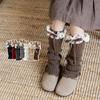 Long Stockings Lolita Knitted Socks Solid Color Knitted Foot Cover Children's Foot Warmer  Autumn