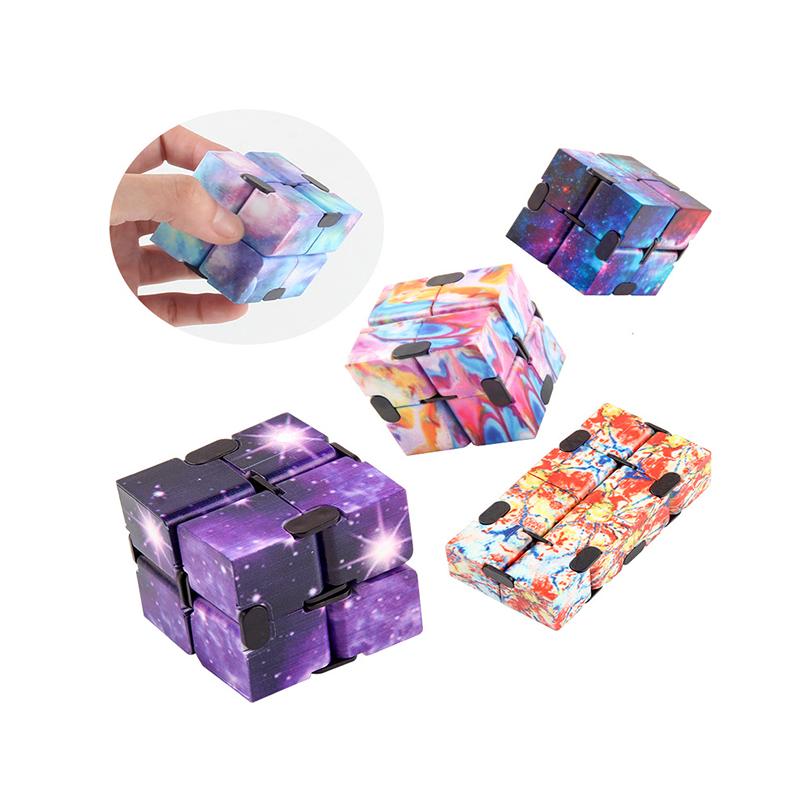 Infinity Magic Cube Starry Sky Square Puzzle Toys Four Corner Maze Toys Children Adult Decompression Relaxing Hand-Held Toy Gift