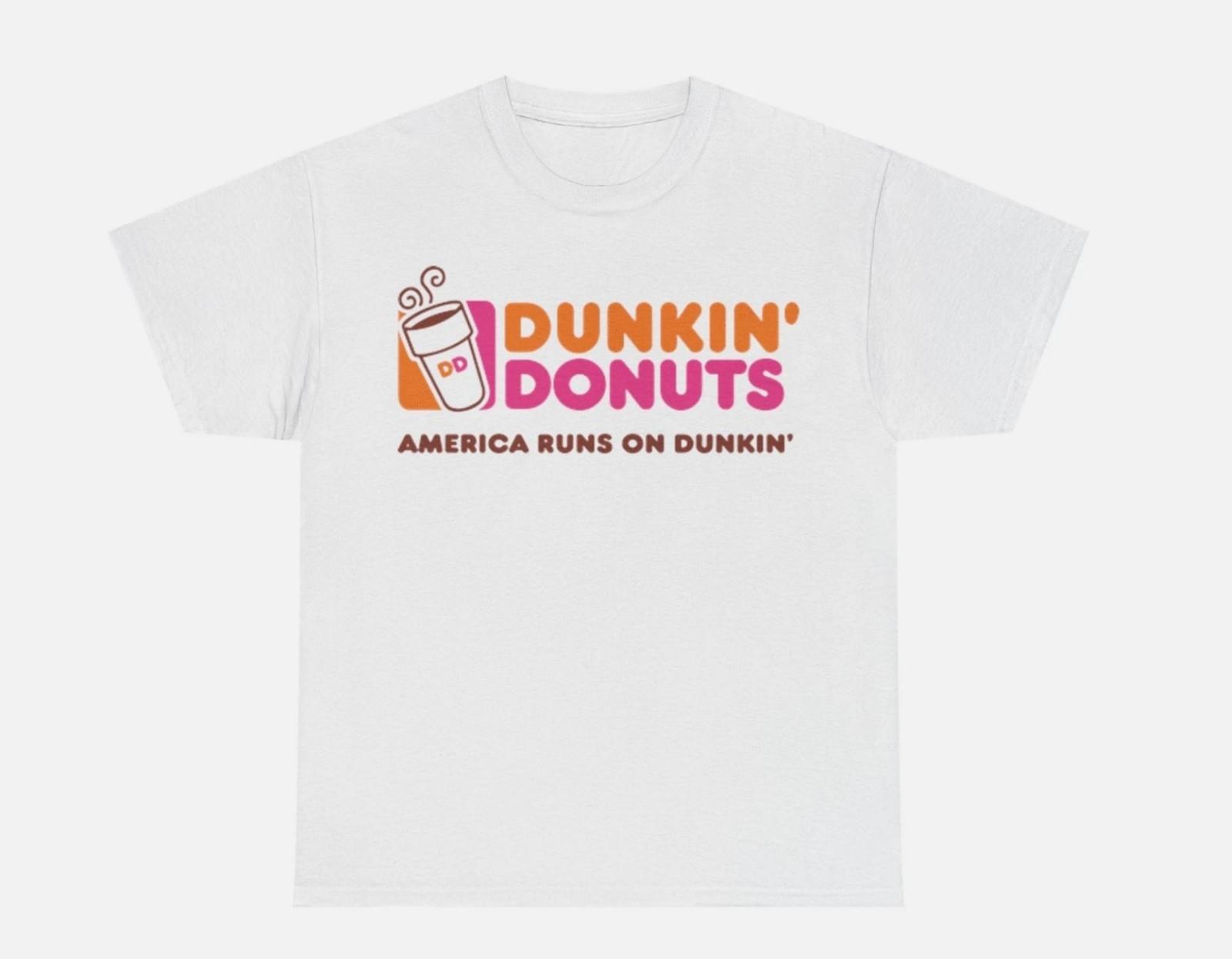 

Винтажная футболка Dunkin’ Donuts, подарок, кофе, Бостон, ретро, унисекс, футболка из плотного хлопка 3XL