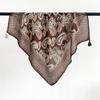 Premium light luxury Korean design cotton and linen small square scarf silk scarf women's cashew nut ethnic style versatile shawl outer scarf