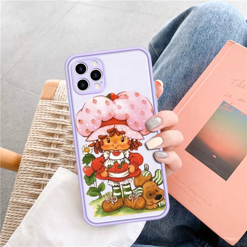 Strawberry Shortcake Phone Case for iPhone X XR XS 7 8 Plus 11 12 13 Pro MAX 13mini Translucent Matte Case