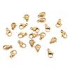 20 Pcs Lobster Clasp Vacuum Plating Stainless Steel Gold Lobster Buckle DIY Jewelry Connection Buckle