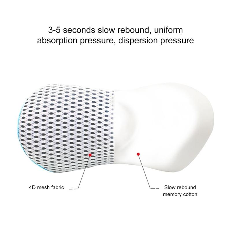 Back Support Pillow for Office and Car Seats 3D Curveds Lumbar Cushions with Washable Cover for Enhanceds Comfort