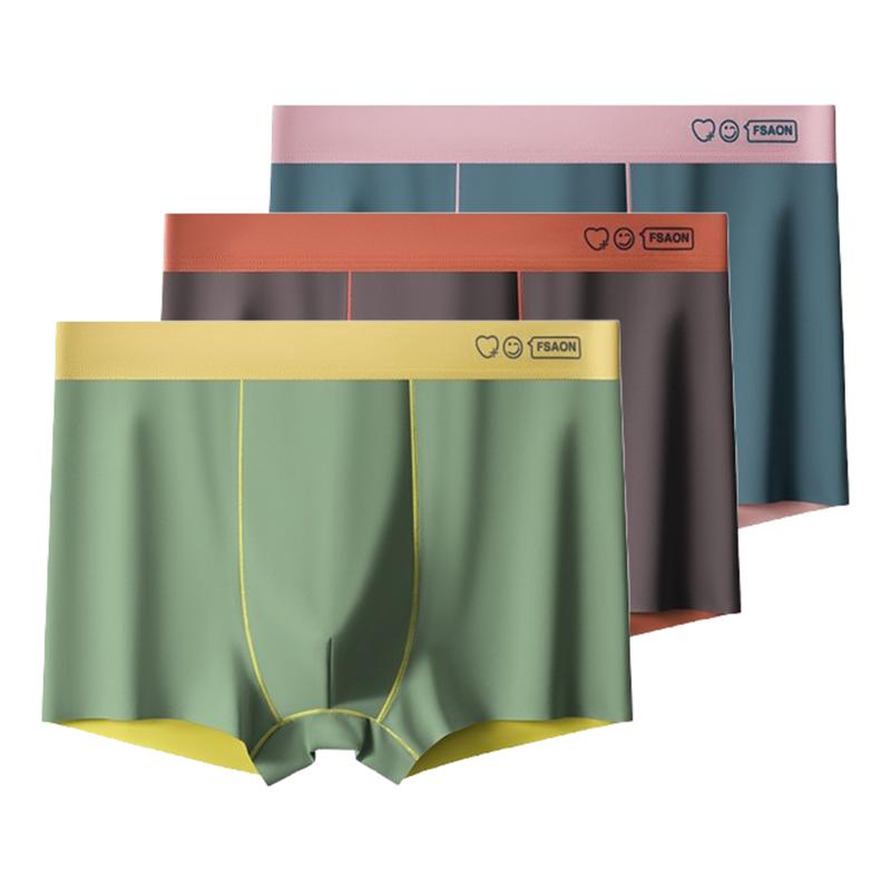 3pcs Men's Panties Antibacterial Boxershorts for men Comfortable Boxer Briefs Thin Section For Youth Underpants L XL XXL 3XL 4XL