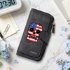 Skull Pattern Long Wallet Durable Fashion Casual Portable Daily Use Card Holder Purse