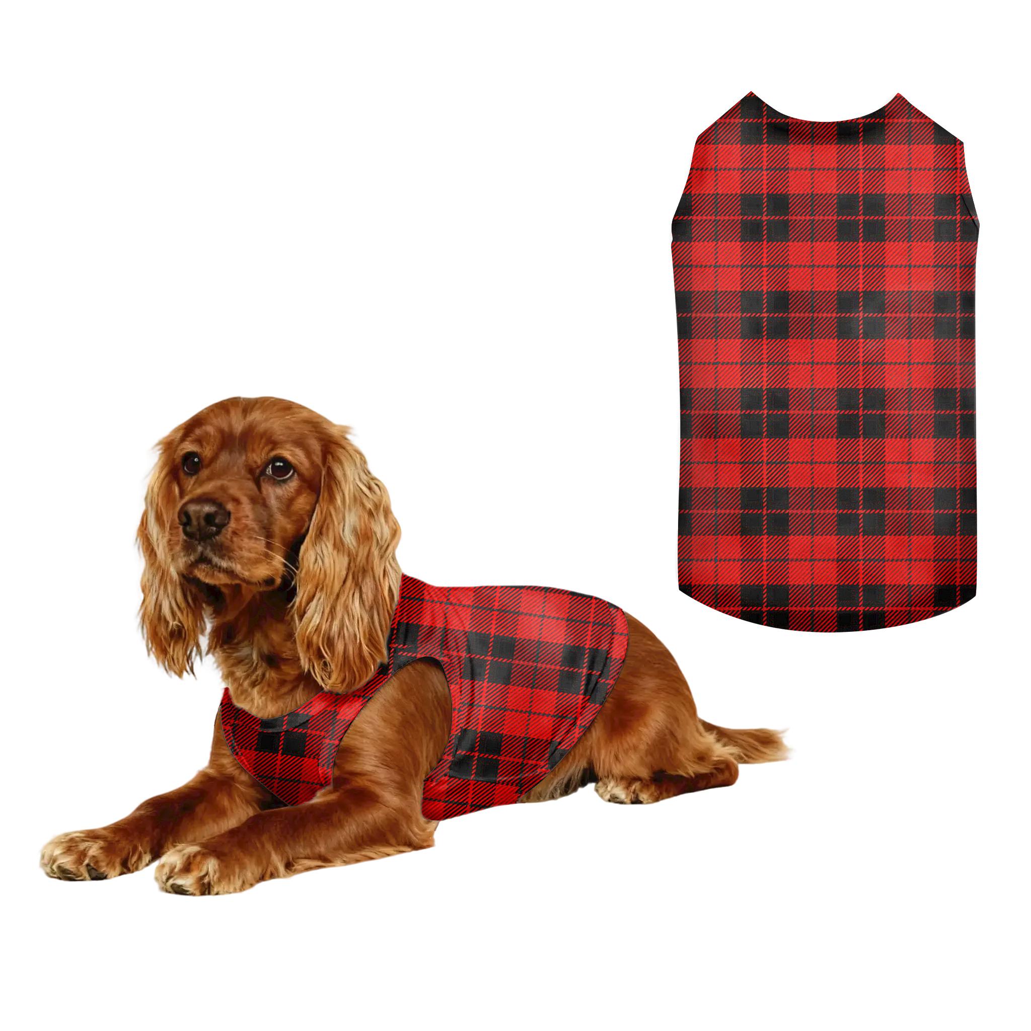 

Fabulously Stylish Plaid Pet Shirt – Soft, Breathable & Outfit For Dogs XS красный