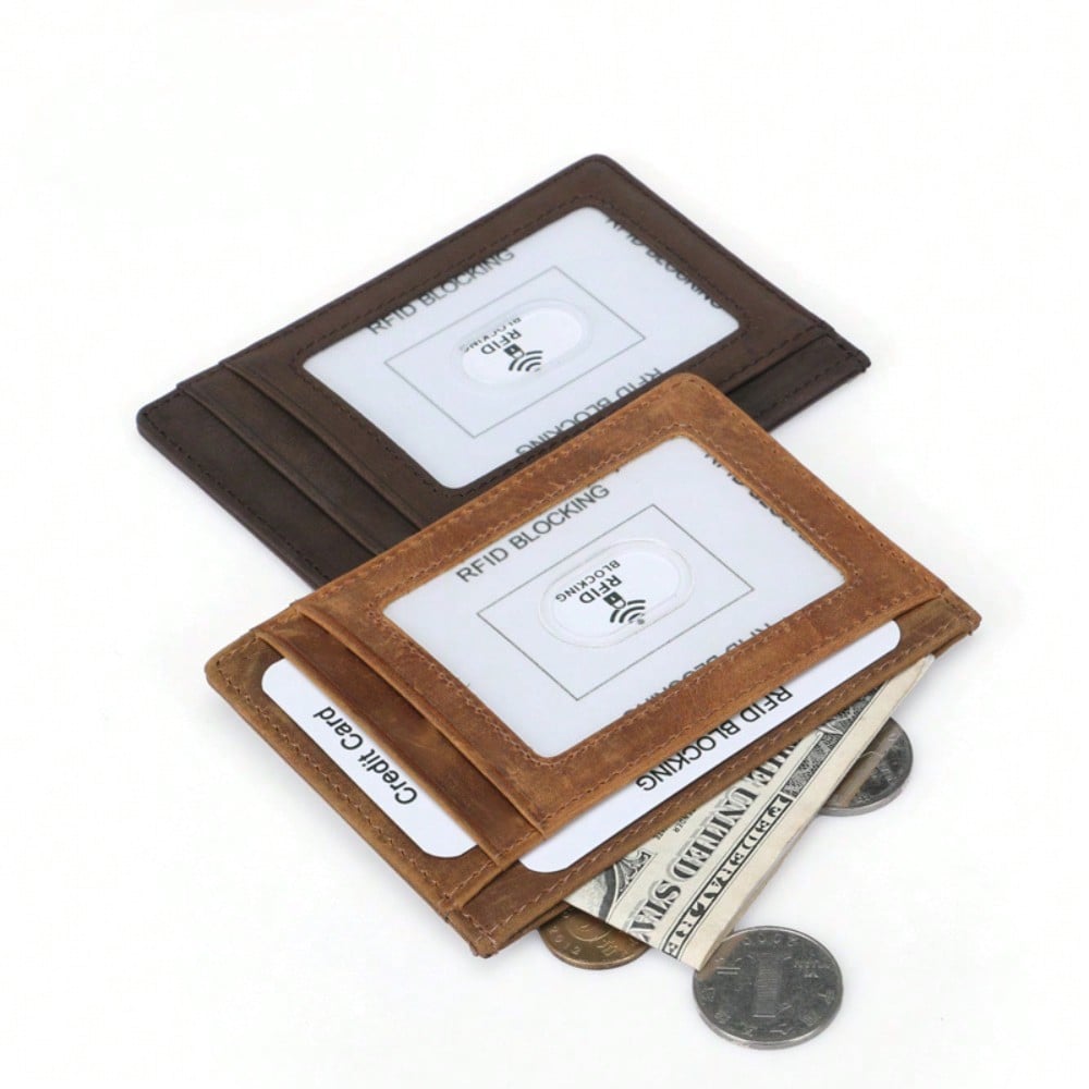 Men's RFID Card Bag, European And American Retro Credit Card Bag Card Holder