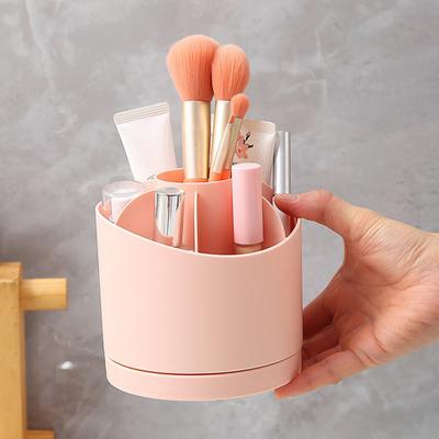 Desk Organizer 360-Degree Rotating Pencil Pen Holder Large Capacity Multiple Compartments Makeup Brush Holder Pen Stand