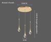 Dining Room Chandelier Modern Led Crystal Lamp Living Kitchen Island Hanging Lamp Creative Water Drop Black Lighting Fixture