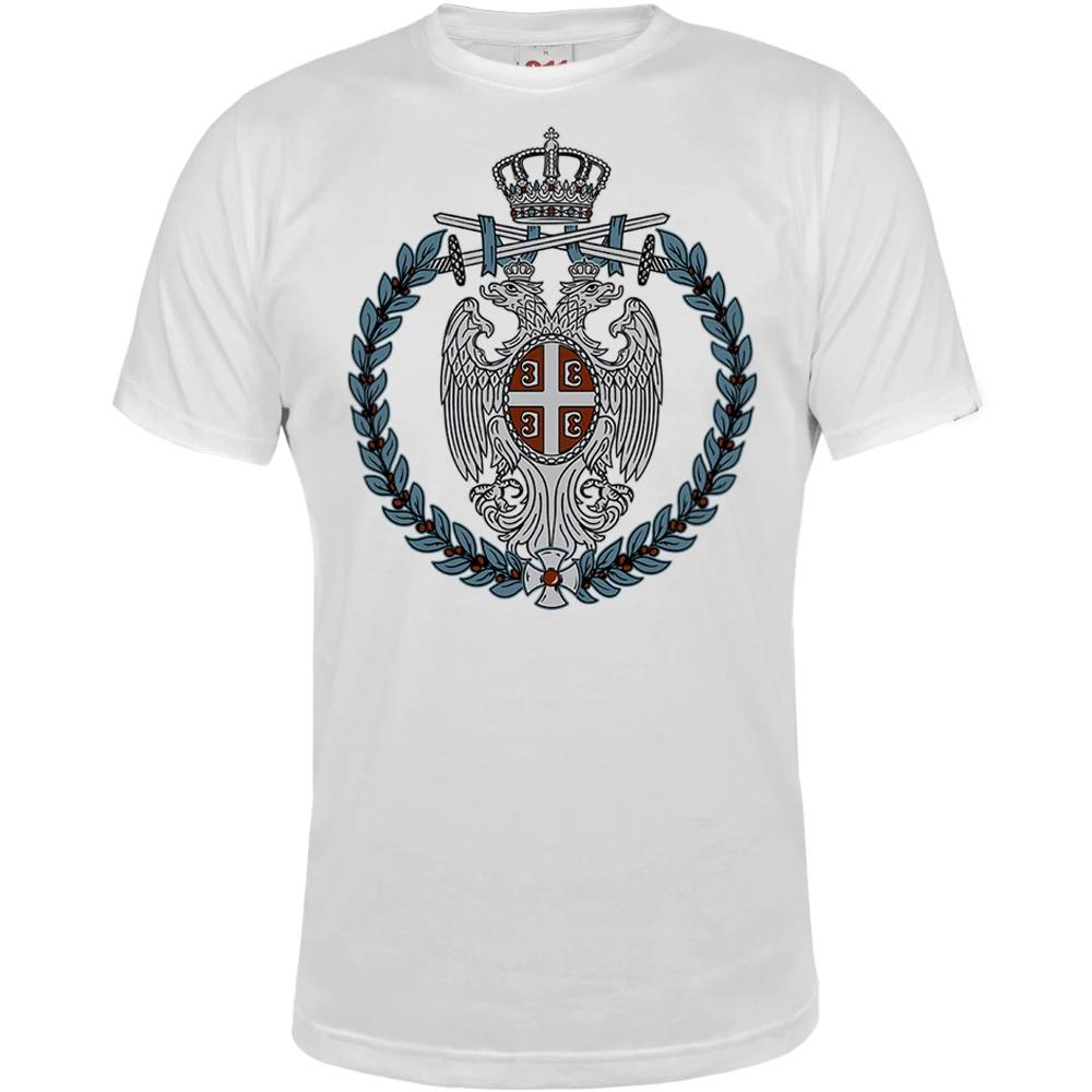 T-shirt Stampata Aquila Serba 100% Cotone Girocollo Manica Corta Estiva Casual Unisex T-shirt Streetwear