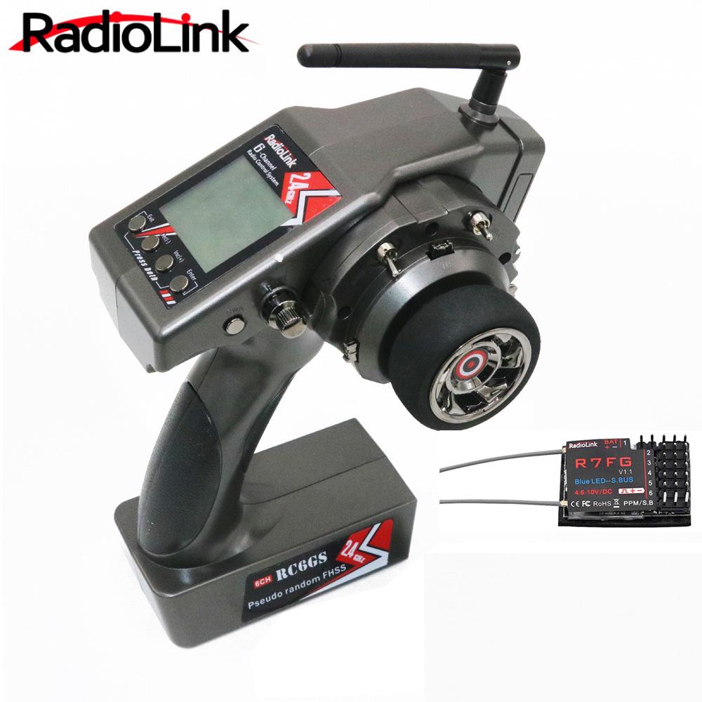 RadioLink RC6GS 2.4G 6CH Rc Car Controller Transmitter W/ R6FG /R7FG Gyro Inside Receiver