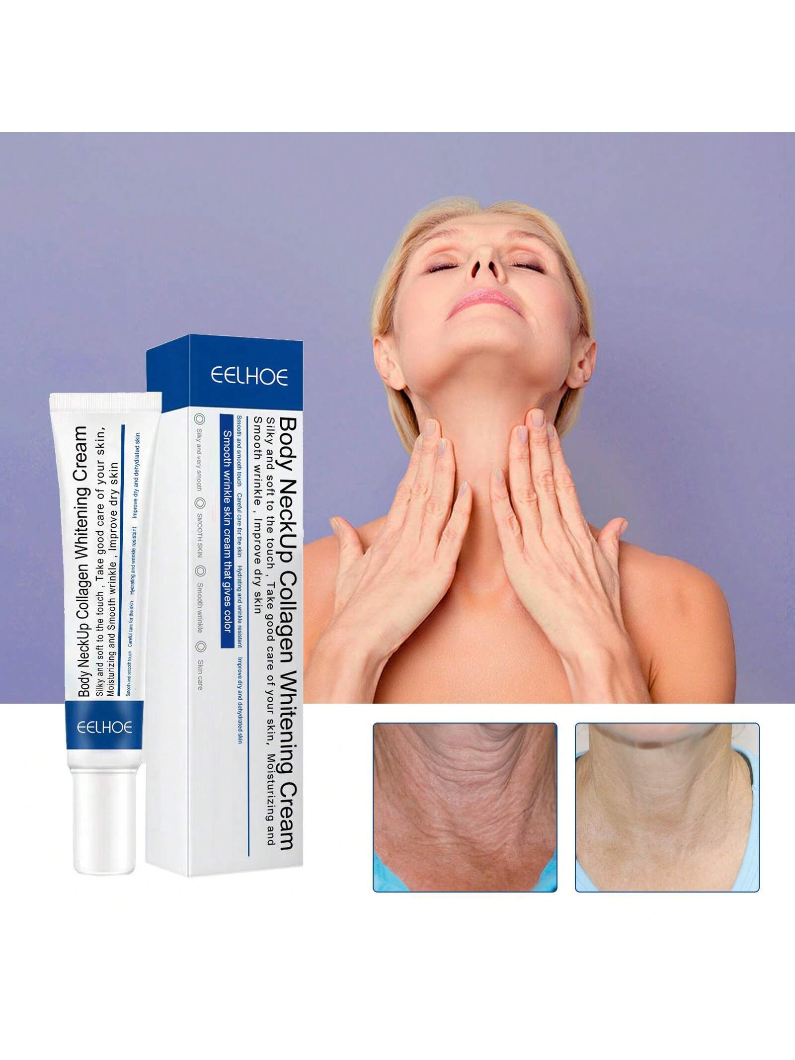 

1 шт., 20 г косметический крем для шеи, отбеливающий коллагеновый крем для шеи, выцветание линий шеи, увлажнение шеи в форме лебедя, лифтинг морщин, увлажнение, укрепление, белый