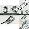 Durable Pvc Self-adhesive Wall Border Sticker Waterproof Vinyl Wallpaper Blackwhite 5/10m