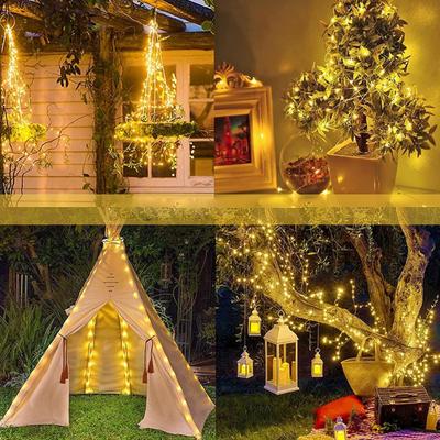 Runtowo LED Fairy String Lights, 8 Functions Outdoor Solar Power Light Garland ,Wedding Party Christmas Lamp For Tree Decor