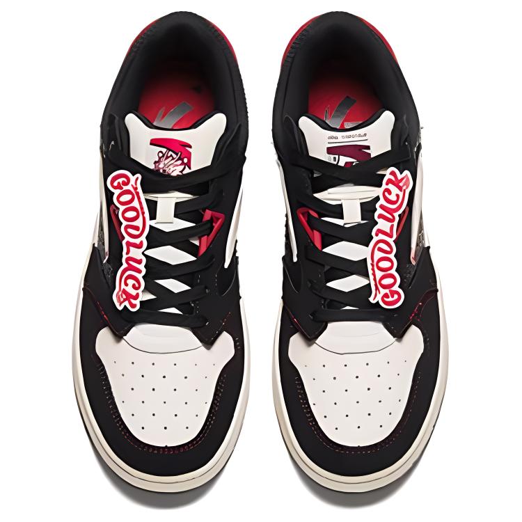 New Anta Street Naughty Anti-Slip Wear-Resistant Low-Top Skateboard Shoes Women's White Black Red 122418051-10