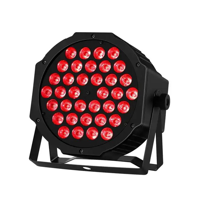 36W RGB LED Stage Par Light with DMX512 Effect Sound Activated Colorful Disco DJ Lighting for Christmas Party Club Wedding Bar